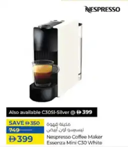 Lulu Hypermarket Nespresso Coffee Maker Essenza Mini C30 offer