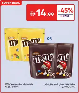 Carrefour M&M's peanut or chocolate offer