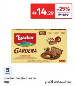 Carrefour Loacker hazelnut wafer offer