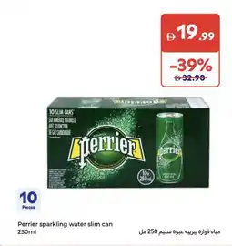 Carrefour Perrier sparkling water slim can offer