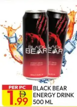 Dream Land Center Black bear energy drink offer