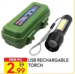 Dream Land Center USB Rechargable Torch offer