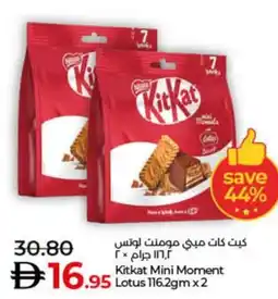Lulu Hypermarket Kitkat Mini Moment Lotus offer