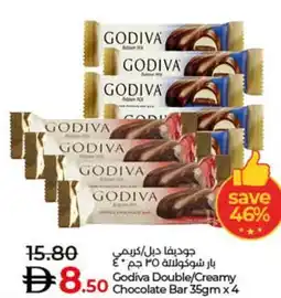 Lulu Hypermarket Godiva Double/Creamy chocolate bar offer