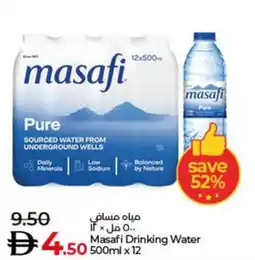 Lulu Hypermarket Masafi Drinking Water offer