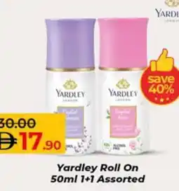 Lulu Hypermarket Yardley Roll On offer