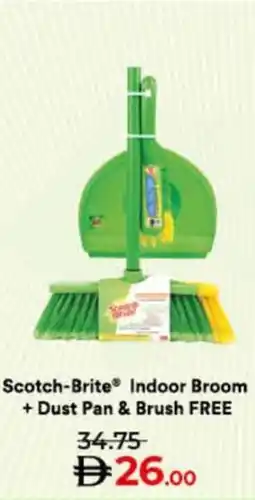 Lulu Hypermarket Scotch-Brite® Indoor Broom + Dust Pan & Brush FREE offer