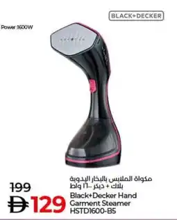 Lulu Hypermarket Black + decker Hand garment steamer HSTD1600-B5 offer