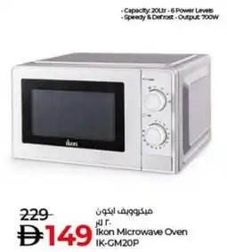 Lulu Hypermarket Ikon Microwave Oven IK-GM20P offer