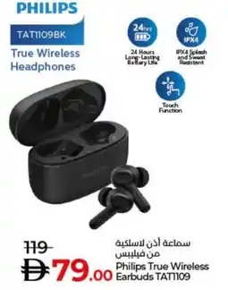 Lulu Hypermarket Philips True Wireless Earbuds TAT1109 offer