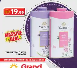 Grand Hyper Market YARDLEY Talcum Powder offer