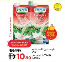 Lulu Hypermarket Lacnor UHT Milk offer