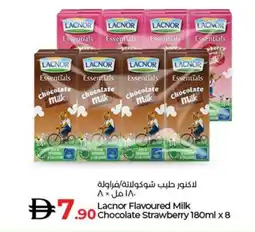 Lulu Hypermarket Lacnor Flavoured Milk Chocolate Strawberry offer