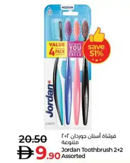 Lulu Hypermarket Jordan Toothbrush 2+2 offer