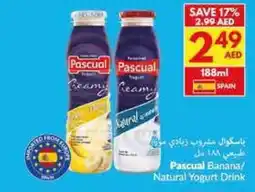 Viva Pascual banana natural yogurt drink offer