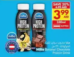 Viva Milba banana chocolate protein drink offer