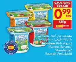 Viva Asturiana kids yogurt mango banana strawberry natural fruit salad offer