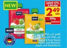 Viva Natur's fruit snack apple and banana apple and strawberry offer