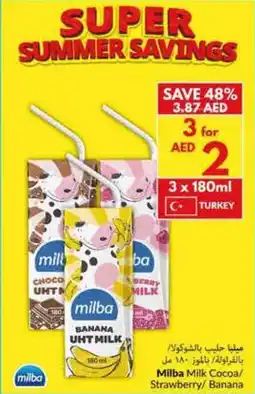 Viva Milba milk cocoa strawberry banana offer