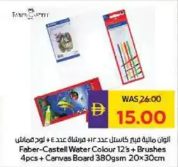 Megamart Faber-Castell Water Colour + Brushes+Canvas Board offer