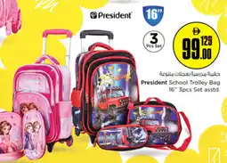Nesto President School Trolley Bag Set asstd. offer