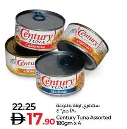 Lulu Hypermarket Century Tuna Assorted offer