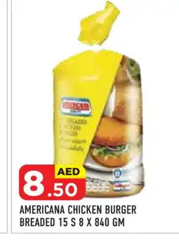 Baniyas Spike Hypermarket AMERICANA Chicken Burger offer