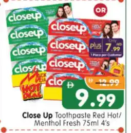 Al Madina Hypermarket CLOSE UP Toothpaste offer