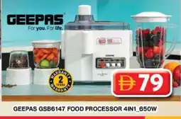 Grand Hyper Market GEEPAS Food Processor offer