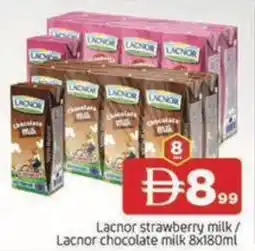 Abraj Al Madina Lacnor strawberry milk / Lacnor chocolate milk offer