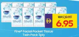 E City Fine Facial Pocket Tissue Twin Pack 3ply offer