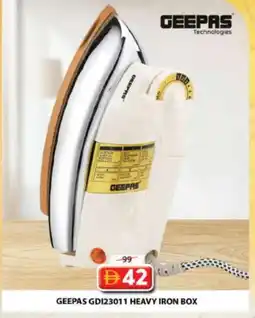 Grand Hyper Market GEEPAS Ironbox offer