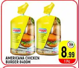 Baniyas Spike Hypermarket AMERICANA Chicken Burger offer
