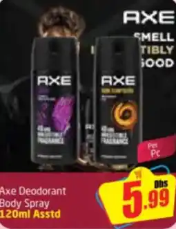 Delta Centre Axe Deodorant Body Spray Asstd offer