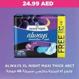 Nesto Always xl night maxi thick 48CT offer