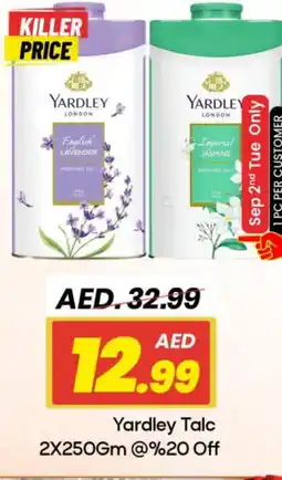 Mark & Save YARDLEY Talcum Powder offer