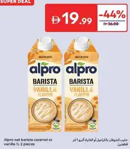 Carrefour Alpro oat barista caramel or vanilla offer