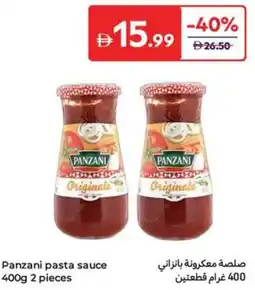 Carrefour Panzani pasta sauce offer