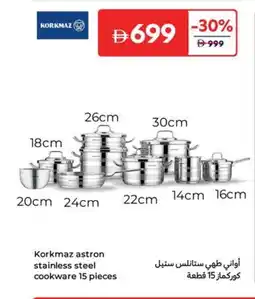 Carrefour Korkmaz astron stainless steel cookware offer