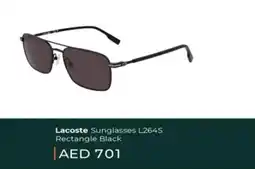 Lulu Hypermarket Lacoste Sunglasses L264S Rectangle Black offer