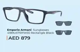 Lulu Hypermarket Emporio Armani Sunglasses 4189U57591W55 Rectangle Black offer