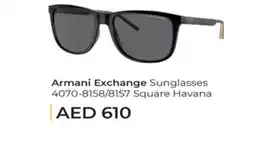 Lulu Hypermarket Armani Exchange Sunglasses 4070-8158/8157 Square Havana offer