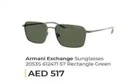 Lulu Hypermarket Armani Exchange Sunglasses 2053S 612471 57 Rectangle Green offer