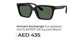 Lulu Hypermarket Armani Exchange Sunglasses 4147S 807871 56 Square Black offer