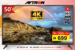 Al Madina Hypermarket Aftron 4k smart AFLED50UHDT2 vida offer