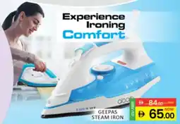 Al Madina Hypermarket Geepas steam iron offer