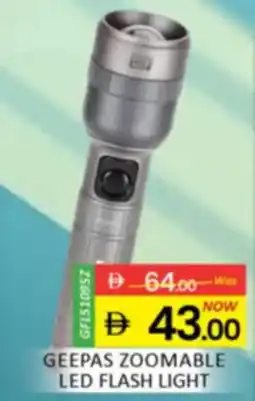 Al Madina Hypermarket Geepas zoomable led flash light offer