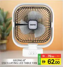 Al Madina Hypermarket Geepas oscillating led table fan offer