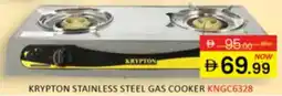 Al Madina Hypermarket Krypton stainless steel gas cooker KNGC6328 offer