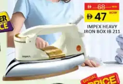 Al Madina Hypermarket Impex heavy iron box IB 211 offer